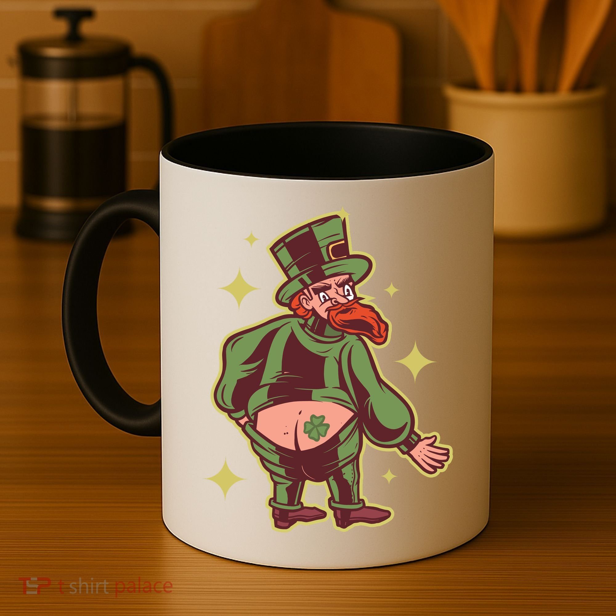 Funny Leprechaun Tattoo Coffee Mug