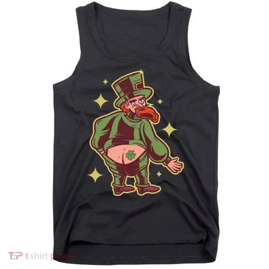 Funny Leprechaun Tattoo Tank Top