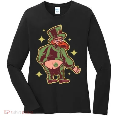 Funny Leprechaun Tattoo Women's Long Sleeve Shirt