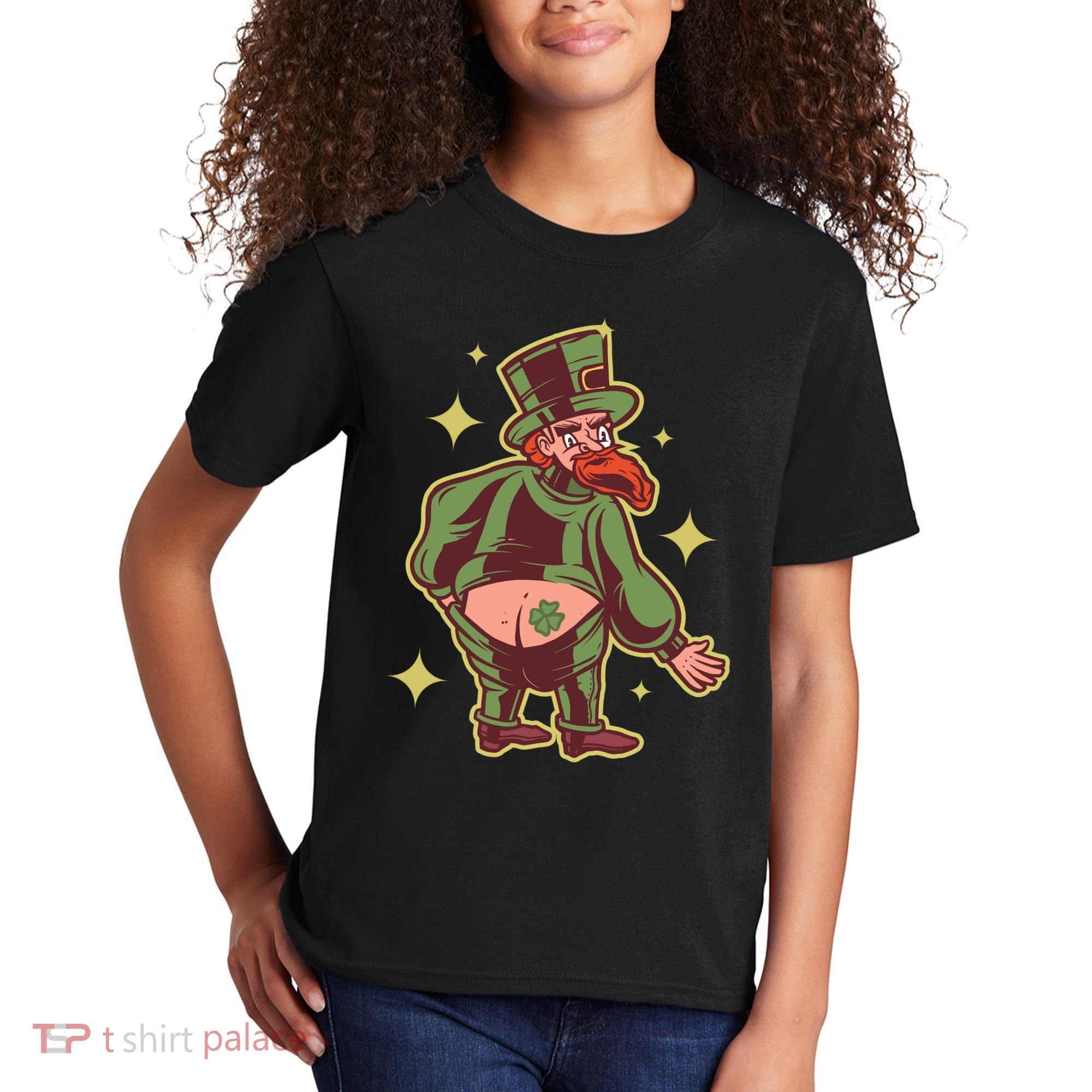 Funny Leprechaun Tattoo Kids T-Shirt