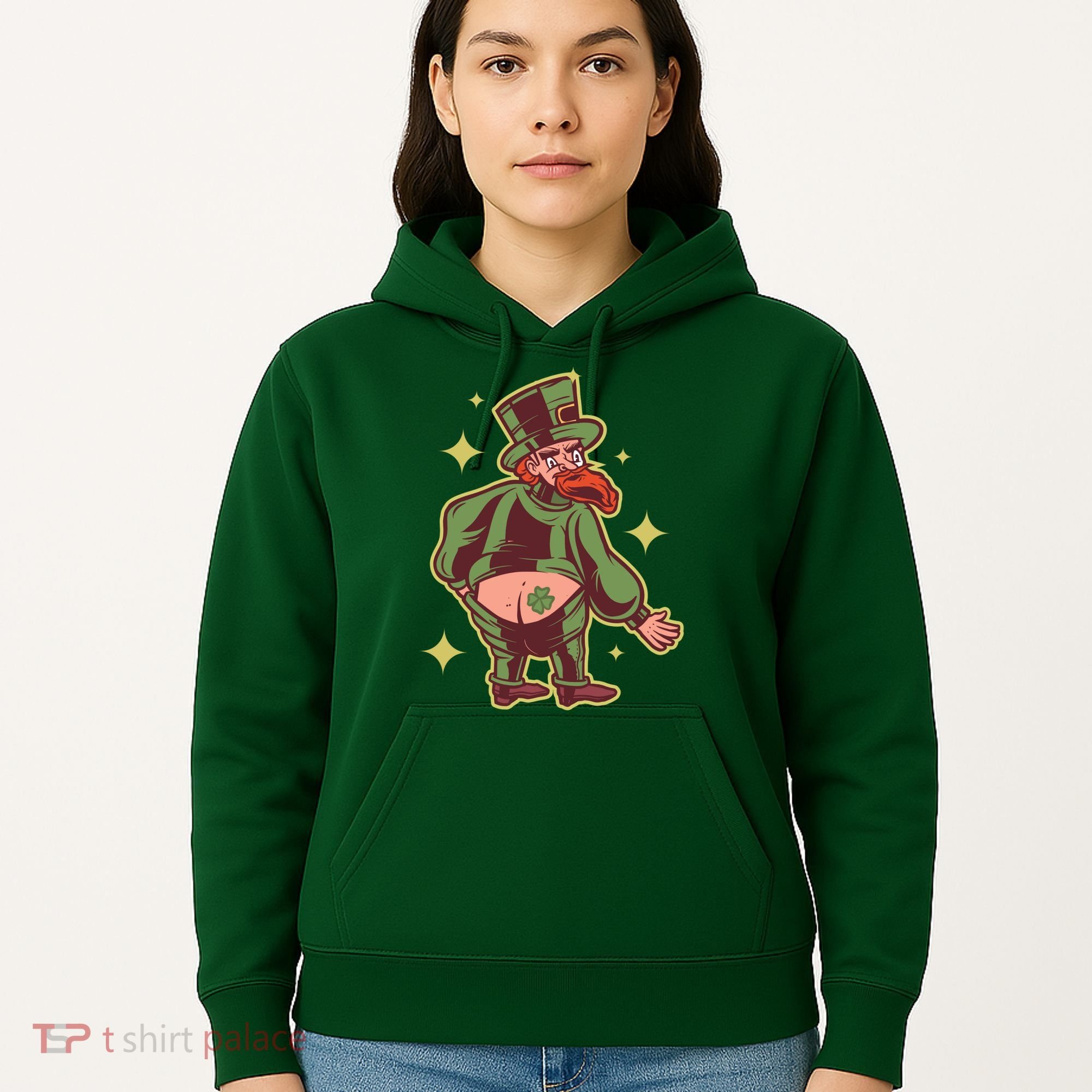 Funny Leprechaun Tattoo Hoodie