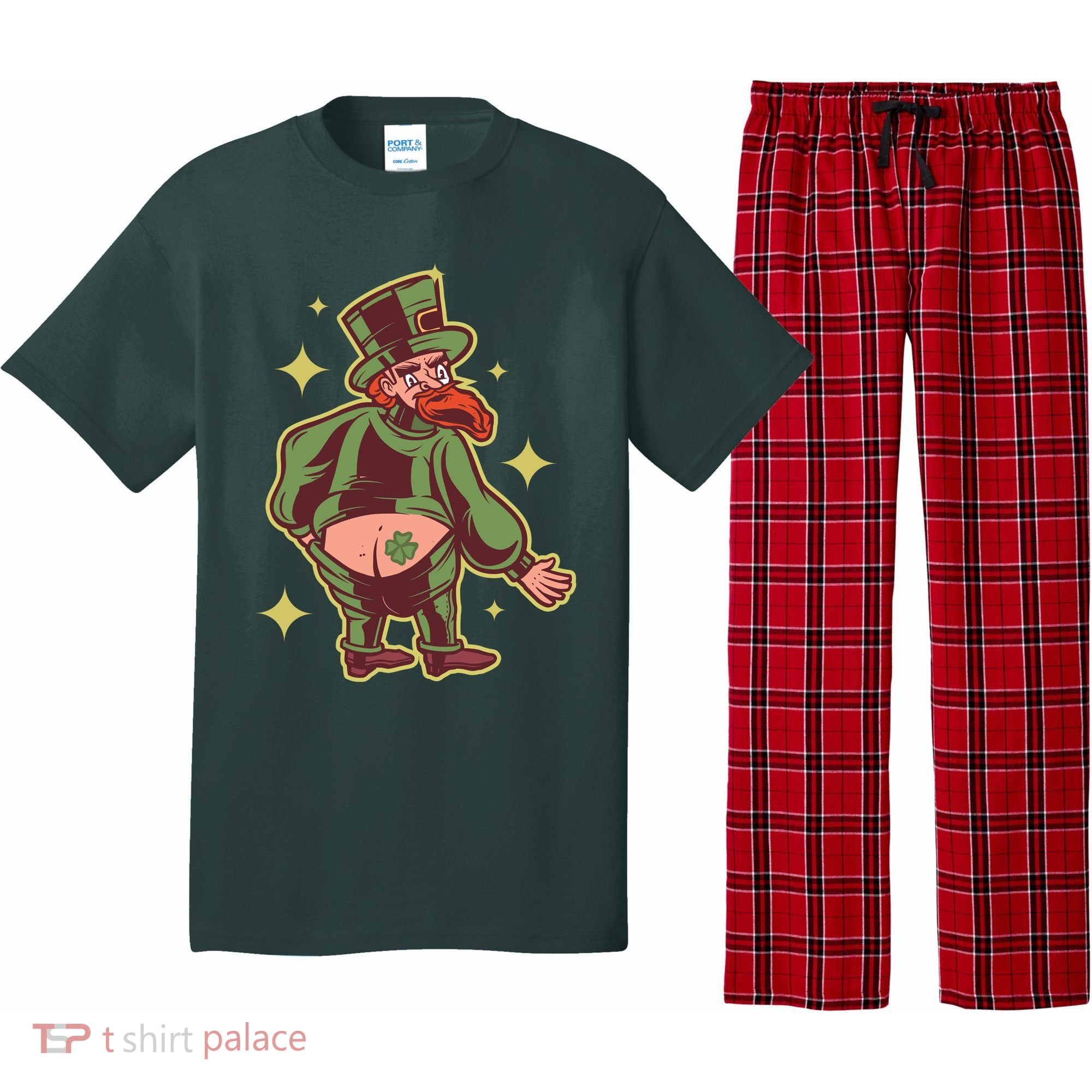 Funny Leprechaun Tattoo Pajama Set