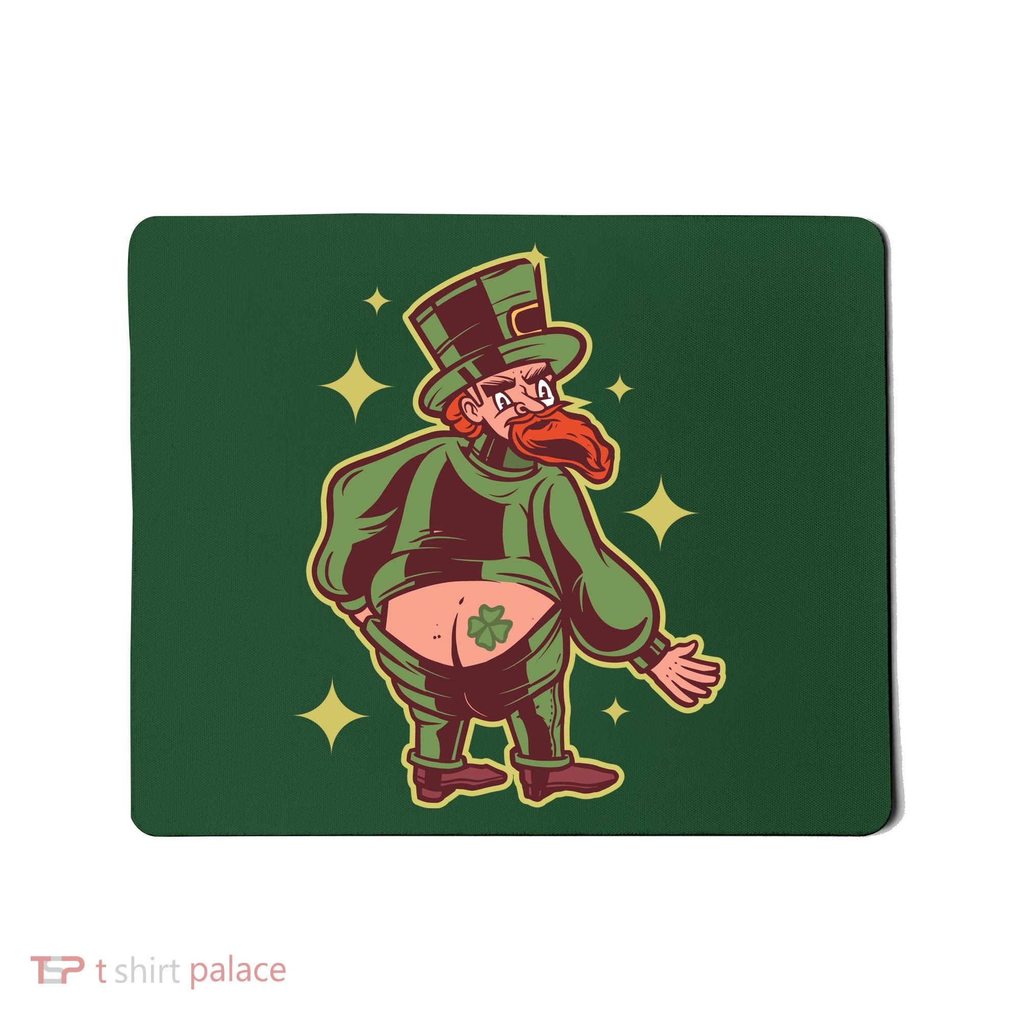 Funny Leprechaun Tattoo Mousepad