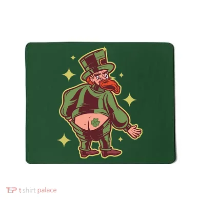 Funny Leprechaun Tattoo Mousepad