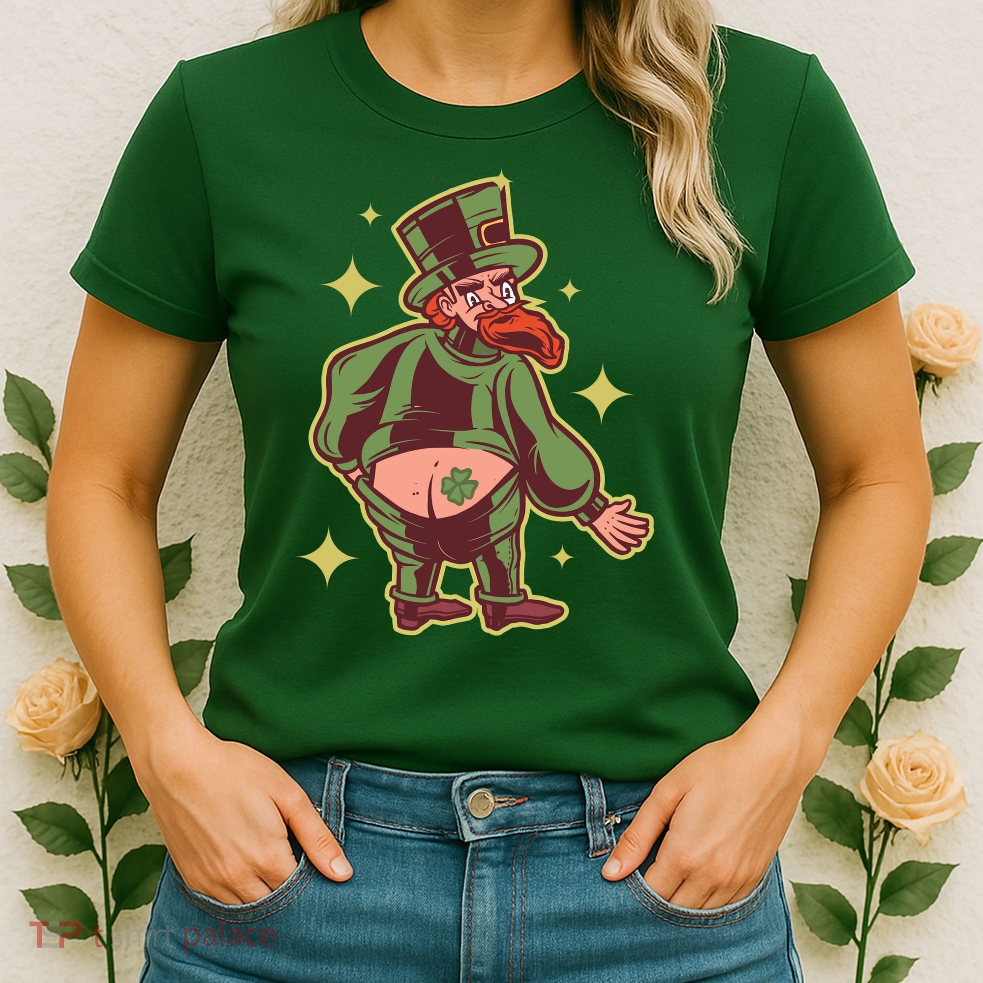 Funny Leprechaun Tattoo Women's T-Shirt