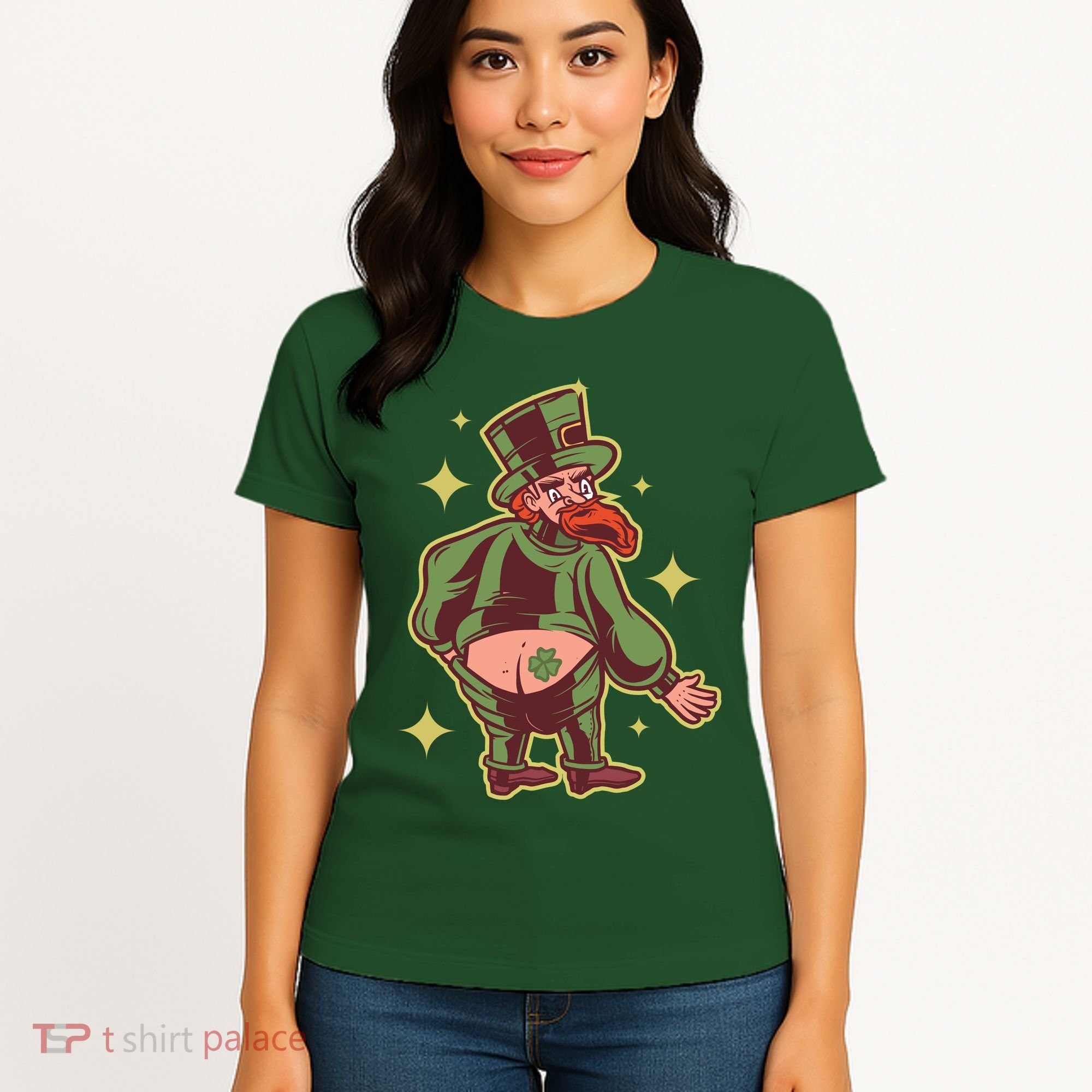 Funny Leprechaun Tattoo Women's T-Shirt