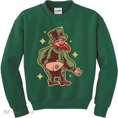 Funny Leprechaun Tattoo Kids Sweatshirt