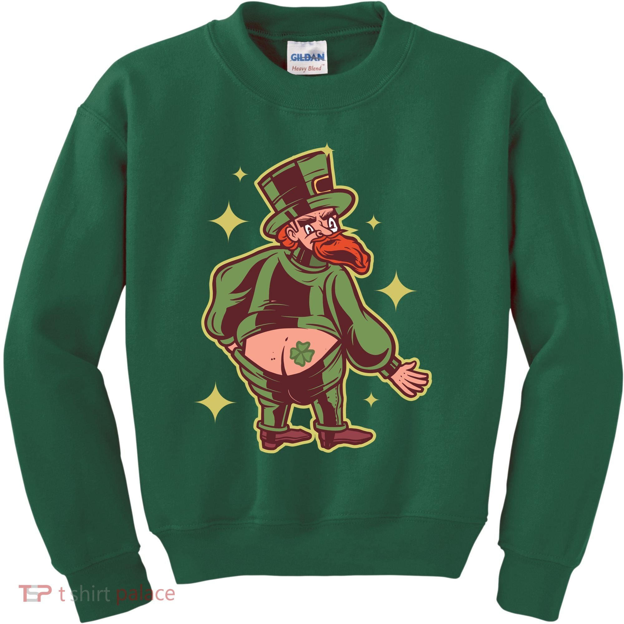 Funny Leprechaun Tattoo Kids Sweatshirt