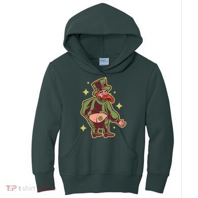 Funny Leprechaun Tattoo Kids Hoodie