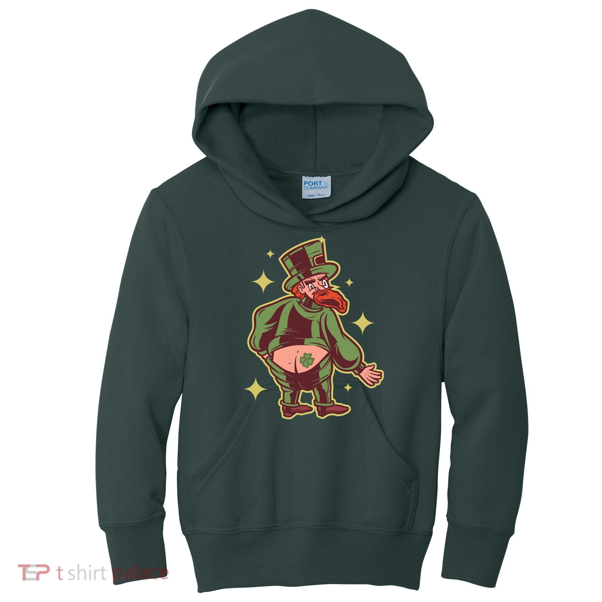 Funny Leprechaun Tattoo Kids Hoodie