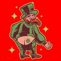 Funny Leprechaun Tattoo Santa Hat thumb 1
