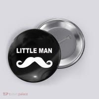 Funny Little Man Mustache Button thumb 0