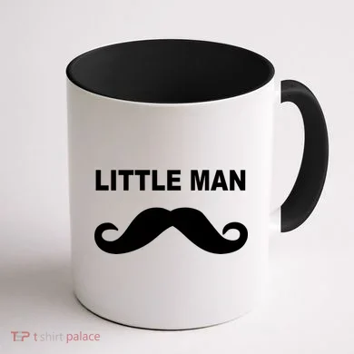 Funny Little Man Mustache Coffee Mug back