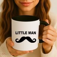 Funny Little Man Mustache Coffee Mug thumb 3