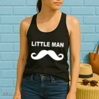Funny Little Man Mustache Women's Tank Top thumb 2