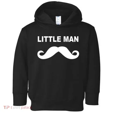 Funny Little Man Mustache Toddler Hoodie
