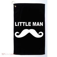 Funny Little Man Mustache Golf Towel thumb 0