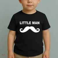 Funny Little Man Mustache Toddler T-Shirt thumb 2