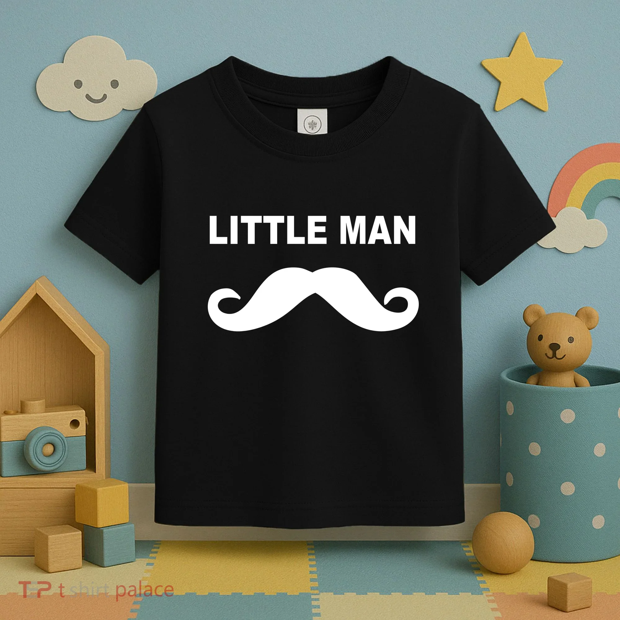 Funny Little Man Mustache Toddler T-Shirt
