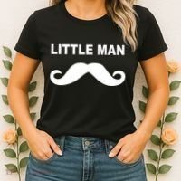Funny Little Man Mustache Women's T-Shirt thumb 2