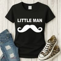 Funny Little Man Mustache Women's T-Shirt thumb 3