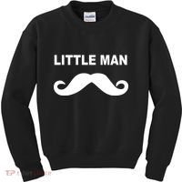 Funny Little Man Mustache Kids Sweatshirt thumb 0