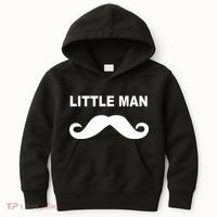 Funny Little Man Mustache Kids Hoodie thumb 0