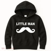 Funny Little Man Mustache Kids Hoodie thumb 0