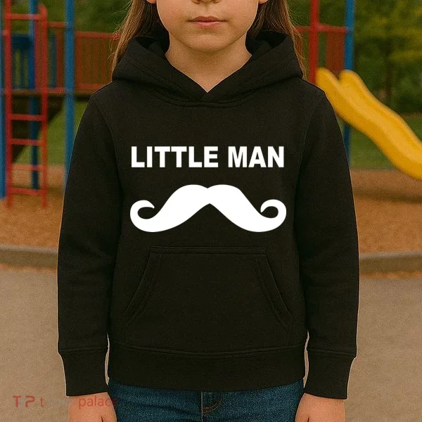 Funny Little Man Mustache Kids Hoodie