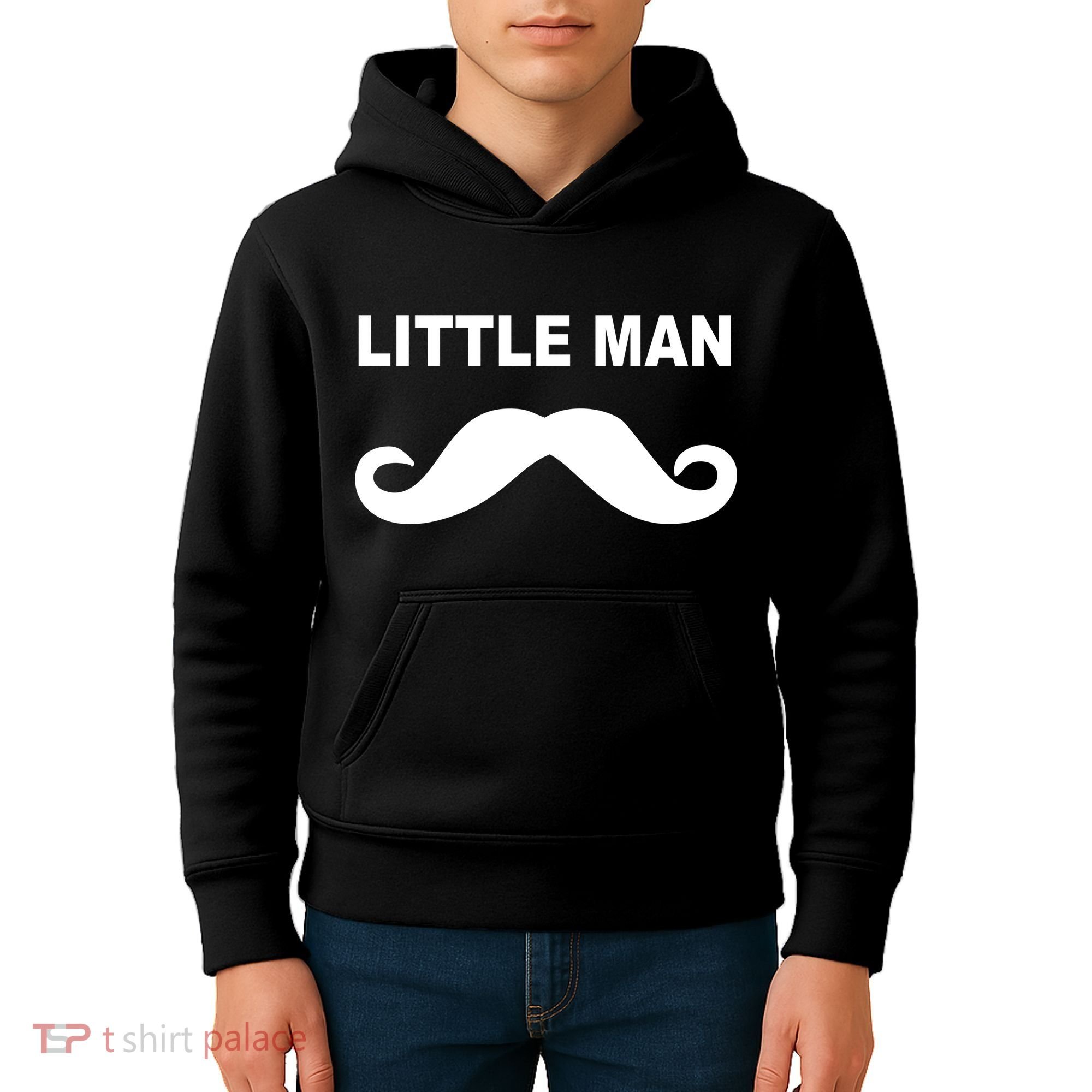 Funny Little Man Mustache Kids Hoodie