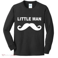 Funny Little Man Mustache Kids Long Sleeve Shirt thumb 0