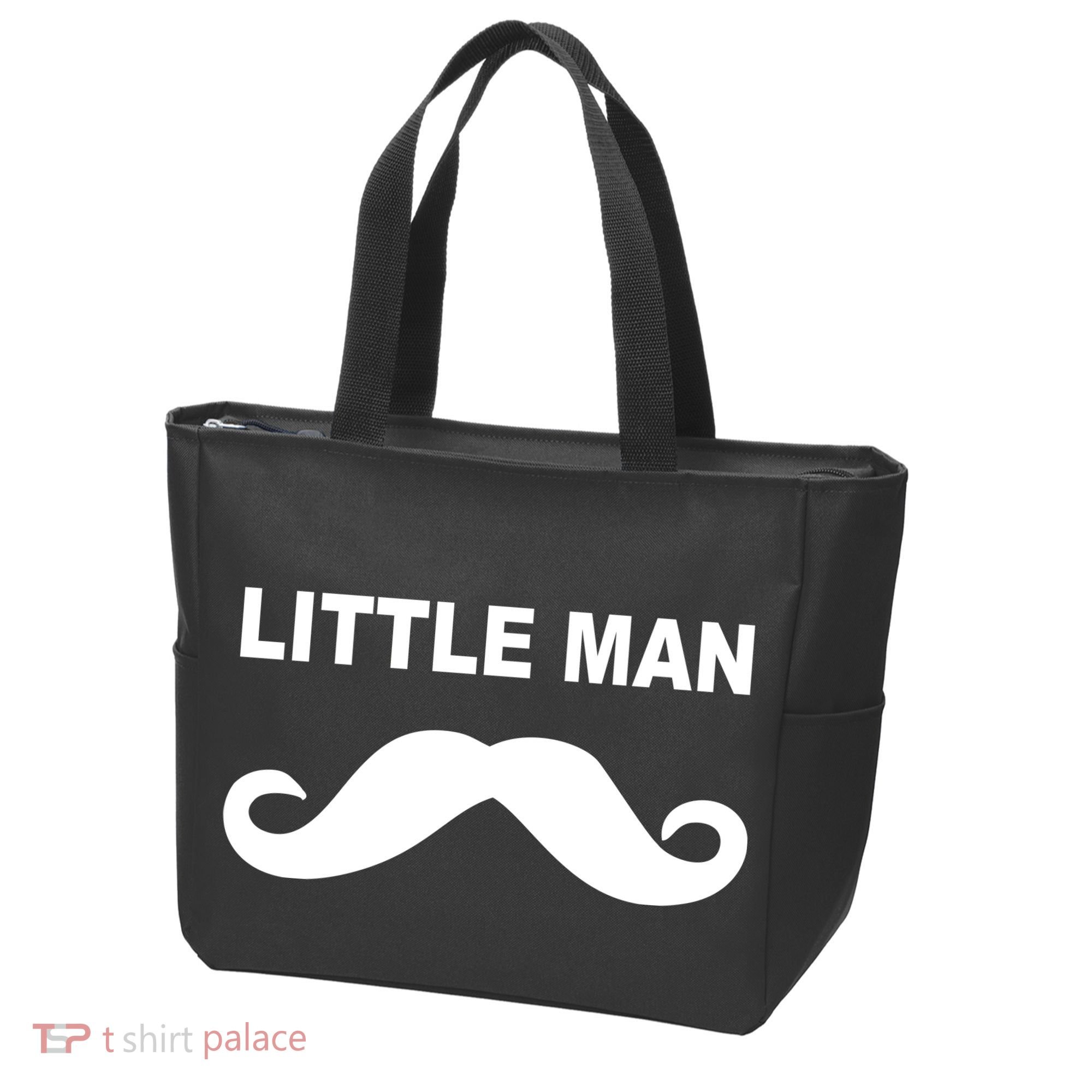 Funny Little Man Mustache Tote Bag