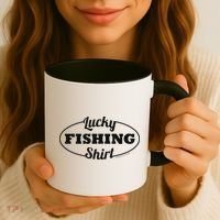 Funny Lucky Fishing Coffee Mug thumb 3