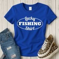 Funny Lucky Fishing Women's T-Shirt thumb 3