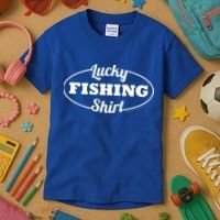 Funny Lucky Fishing Kids T-Shirt thumb 3