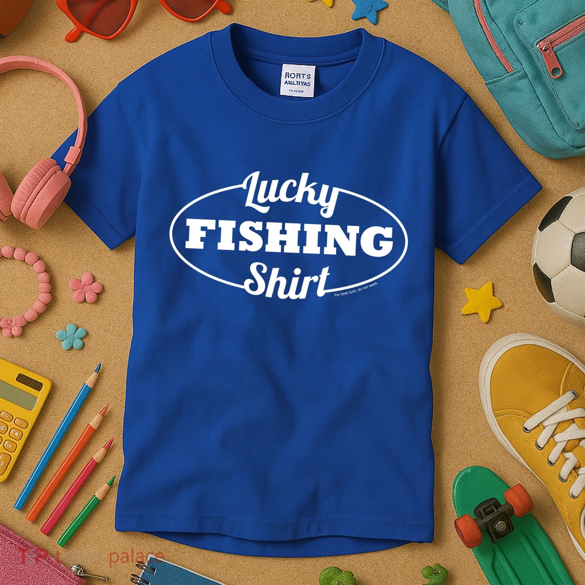 Funny Lucky Fishing Kids T-Shirt