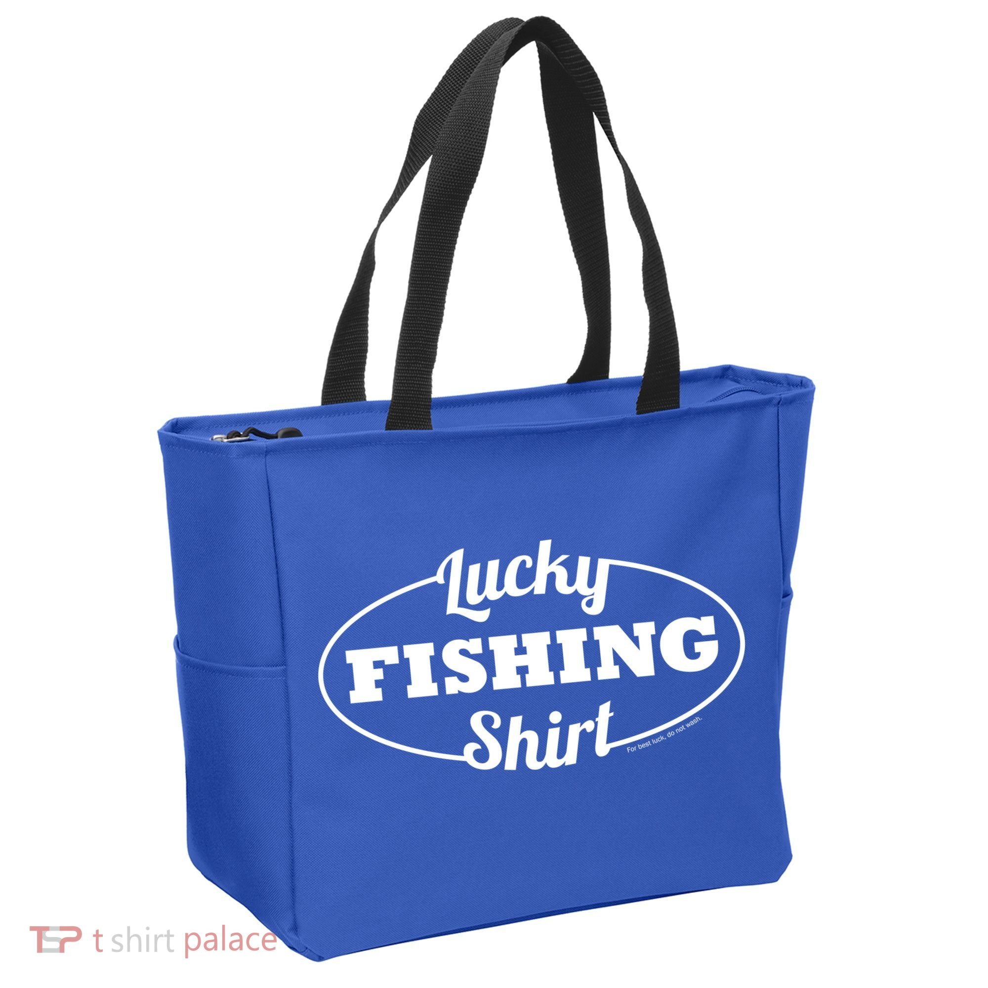 Funny Lucky Fishing Tote Bag