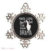 Funny Mama Llama Ain't Got Time For Your Drama Ornament thumb 0
