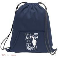 Funny Mama Llama Ain't Got Time For Your Drama Sweatshirt Cinch Pack Bag thumb 0