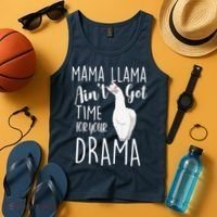 Funny Mama Llama Ain't Got Time For Your Drama Tank Top thumb 4