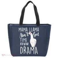 Funny Mama Llama Ain't Got Time For Your Drama Tote Bag thumb 0