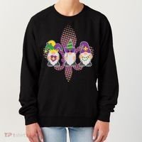 Funny Mardi Gras Gnomes Women's Sweatshirt thumb 0