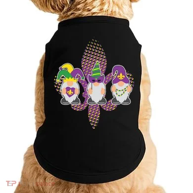 Funny Mardi Gras Gnomes Doggie Tank