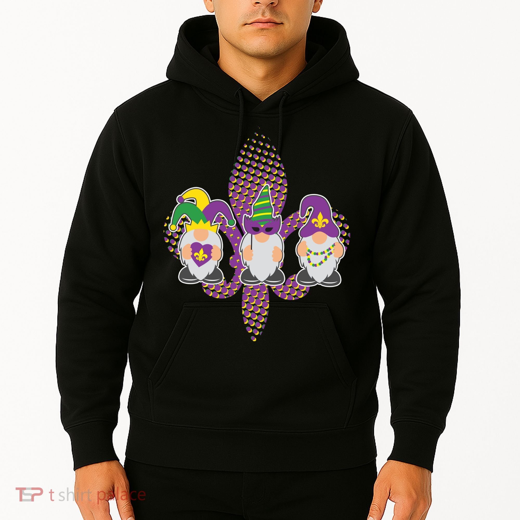 Funny Mardi Gras Gnomes Hoodie