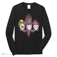 Funny Mardi Gras Gnomes Long Sleeve Shirt thumb 0