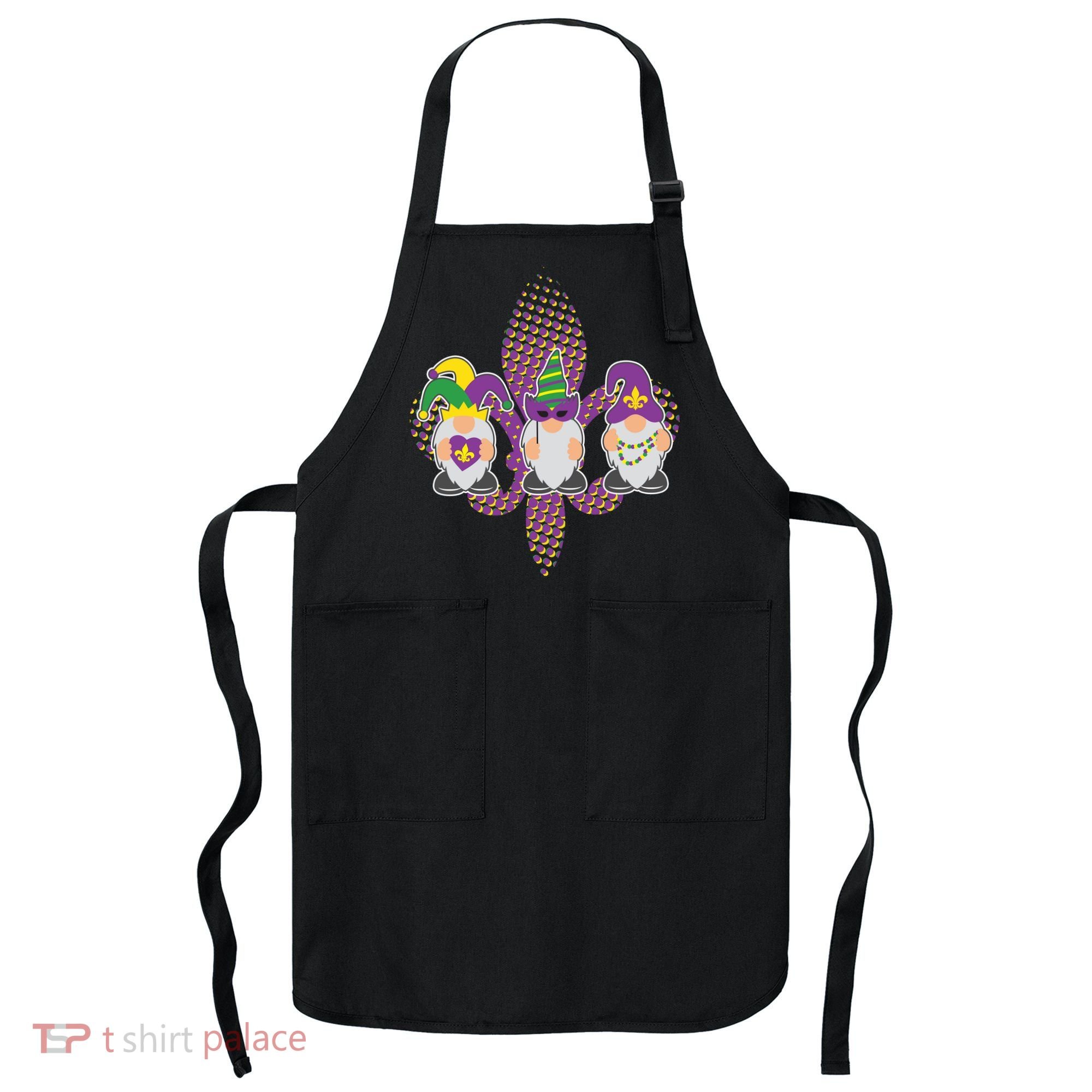 Funny Mardi Gras Gnomes Apron