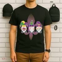 Funny Mardi Gras Gnomes T-Shirt thumb 6