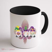 Funny Mardi Gras Gnomes Coffee Mug thumb 1