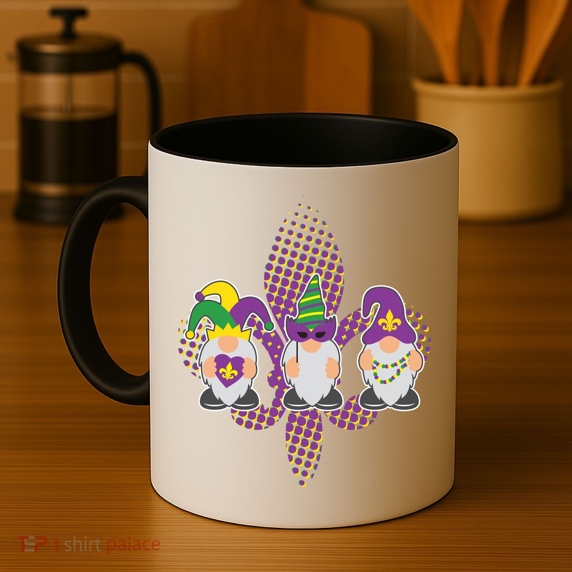 Funny Mardi Gras Gnomes Coffee Mug