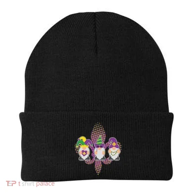 Funny Mardi Gras Gnomes Beanie